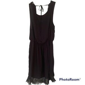 Garage Black Summer Dress Lace Open Back Boho Sleeveless Size XS